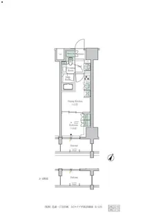 ONE ROOF RESIDENCE TAMACHI【8階】の間取り