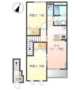 広島県福山市神村町【アパート】の間取り
