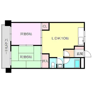 2LDKの間取り画像