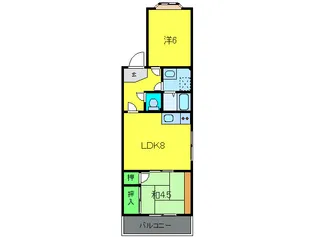 グリンピア浜寺【2階】の間取り