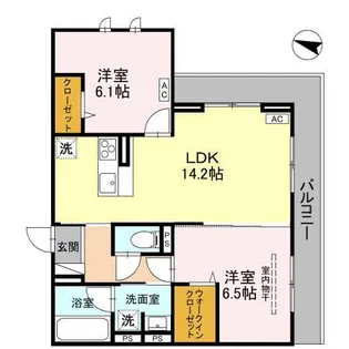 埼玉県さいたま市緑区大字中野田【アパート】の間取り