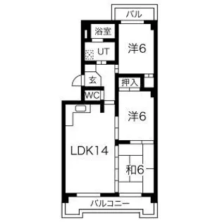 インテリジェント星ヶ丘II号館【4階】の間取り
