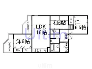 Gran Pino伏見桃山【2階】の間取り