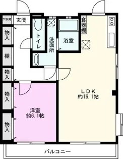 栄マンション【3階】の間取り