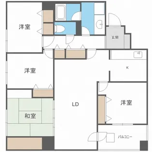 北海道札幌市中央区大通西16【マンション】の間取り