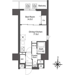 コンフォリア南千住【6階】の間取り