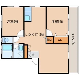 CASA DEL SOLE【2階】の間取り