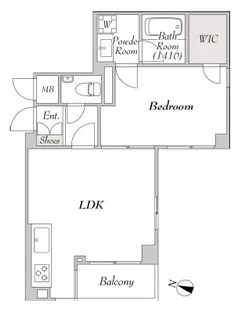 ミリアレジデンス高輪【2階】の間取り