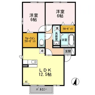 ロイヤルリーク松崎A【2階】の間取り