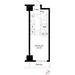 東京都中央区銀座8【マンション】の間取り