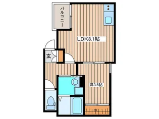 仮)河原町2丁目新築アパート【3階】の間取り