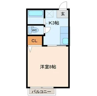 シティハイムホットランチB【2階】の間取り