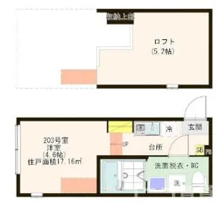 ハーモニーテラス青戸【2階】の間取り
