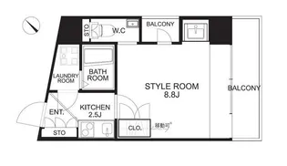 東京都港区麻布台3【マンション】の間取り
