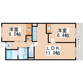 ロジュマンオヤマ【1階】の間取り