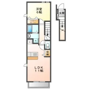 ラッフィナート A【2階】の間取り