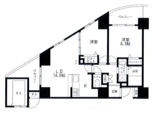 スカイプラザII【8階】の間取り