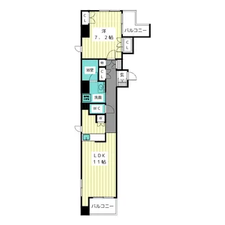 フォレスト久屋公園【7階】の間取り