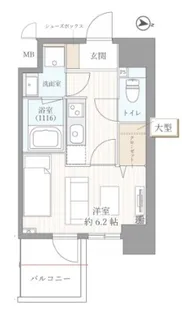 エレガントレジデンスyodogawa【6階】の間取り