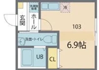 カインドネス港南2号棟【1階】の間取り