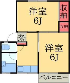 若松コーポ2【2階】の間取り