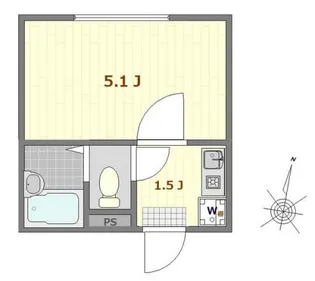 ノーザンロード五反野【2階】の間取り