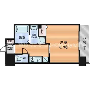 エイペックス大阪城西【8階】の間取り