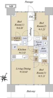 Gardens Flat【2階】の間取り