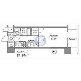 エスリード中之島クロスゲート【3階】の間取り