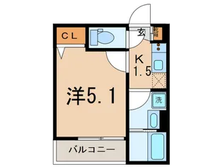 cohina 玉川【1階】の間取り