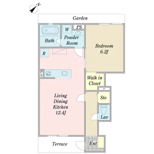 フォーレスト菊野台【1階】の間取り