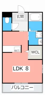 ジュネス八ツ面A棟【1階】の間取り
