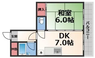 新星ビル布施【2階】の間取り