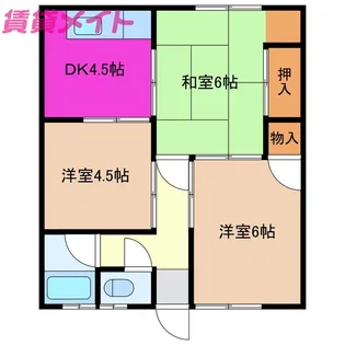 川北ライフ【1階】の間取り