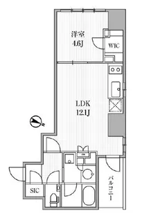 ディームス大手町ノース【5階】の間取り