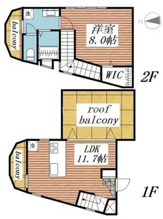 スリースターレジデンス学芸大学【4階】の間取り
