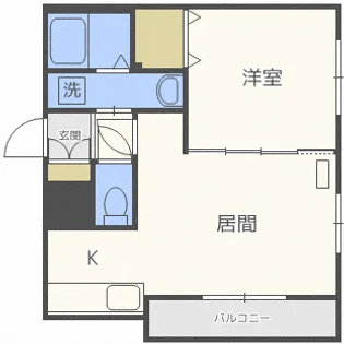 レストシティ北7条【3階】の間取り