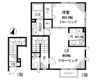 DIMORA YOYOGI【2階】の間取り