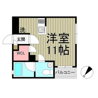 Calmo‐Cube【3階】の間取り