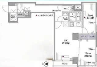 ライオンズマンション八丁堀【9階】の間取り