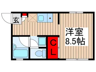 ベルグラン厨【2階】の間取り