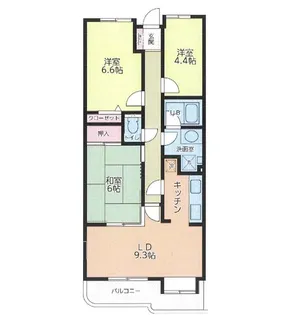 ダイヤハイツ中央林間【2階】の間取り