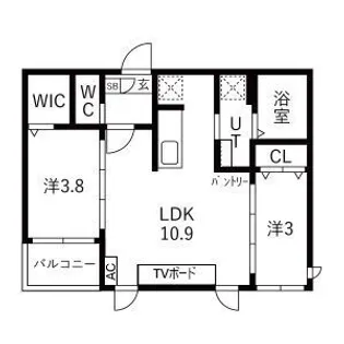 Tidy大江【3階】の間取り