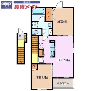 マイプレイス II【2階】の間取り