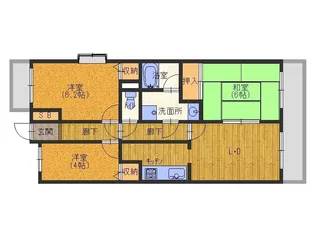 ピュアコート 力【2階】の間取り