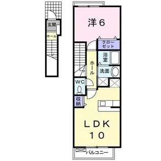 ソレイユB【2階】の間取り