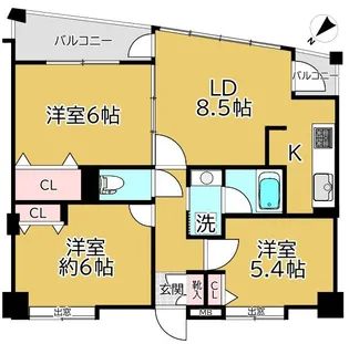 ラ・シェーナ曳舟アクアーリア【2階】の間取り