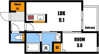 Lien高取【3階】の間取り