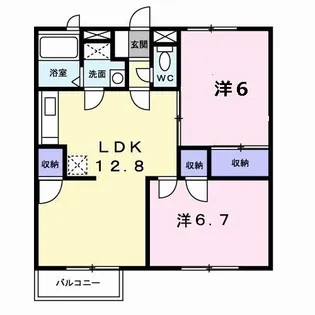 グレープガーデンC【2階】の間取り