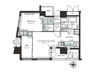 パークアクシス本郷の杜【12階】の間取り